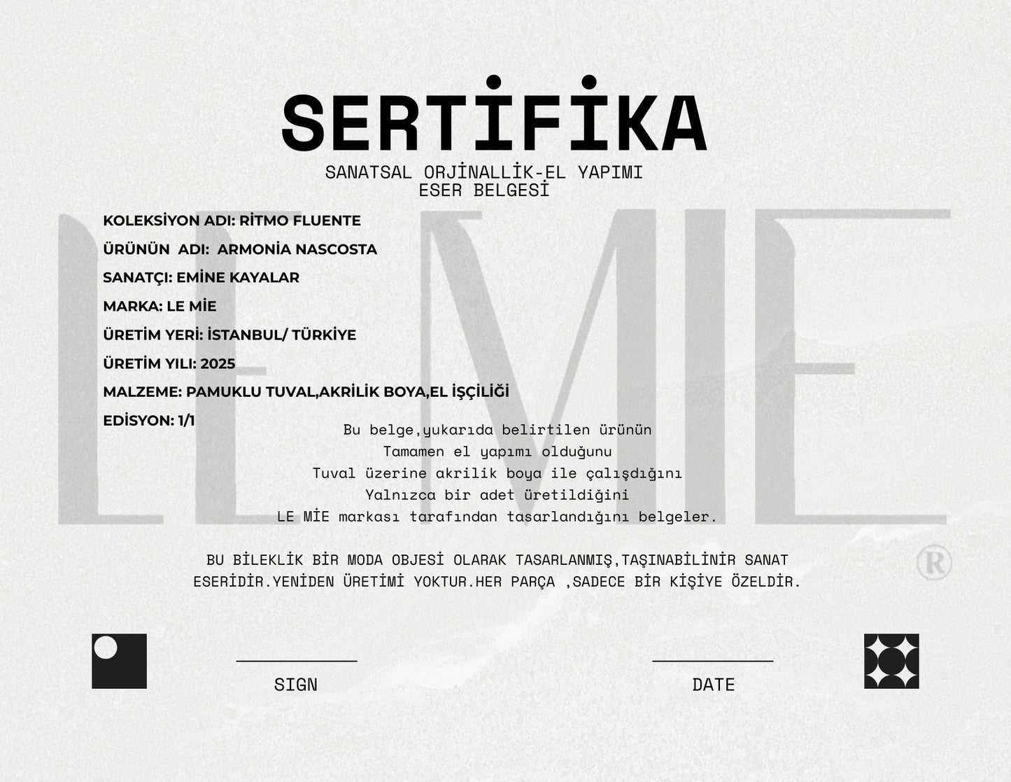 ARMONİA NASCOSTA Canvas Bracelet