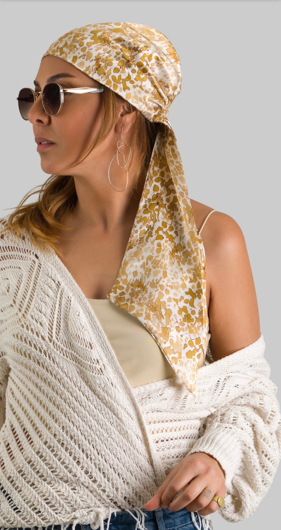 Gold Daisy -  İpek  Bandana