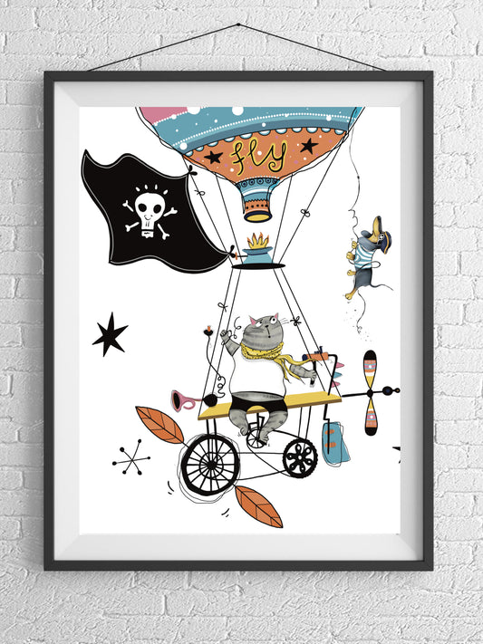 “Uçmayı Kafaya Koyan Kedi”