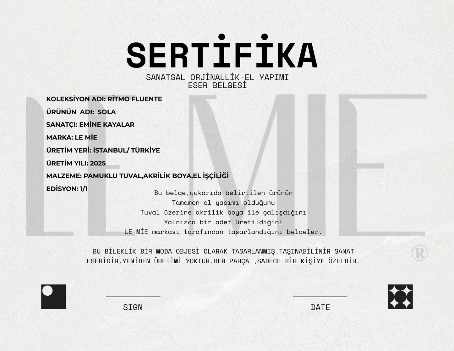 SOLA  Canvas Bracelet